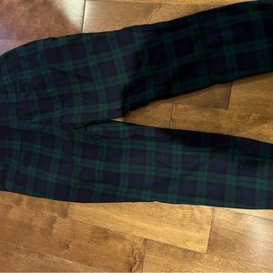 Crew Cameron slim crop pant in Black Watch tartan stretch wool